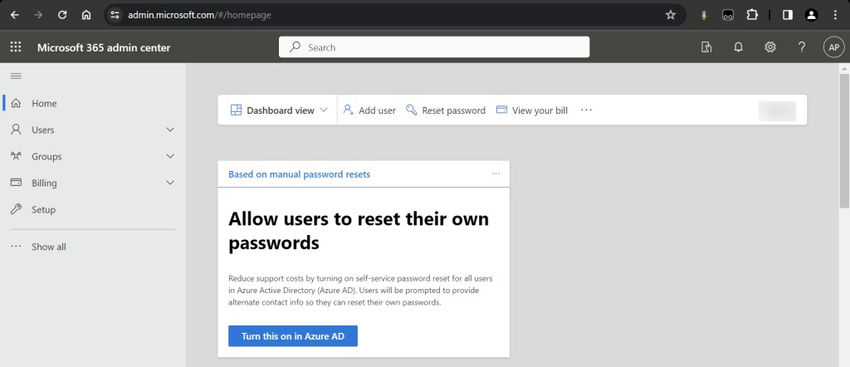 Microsoft 365 admin center